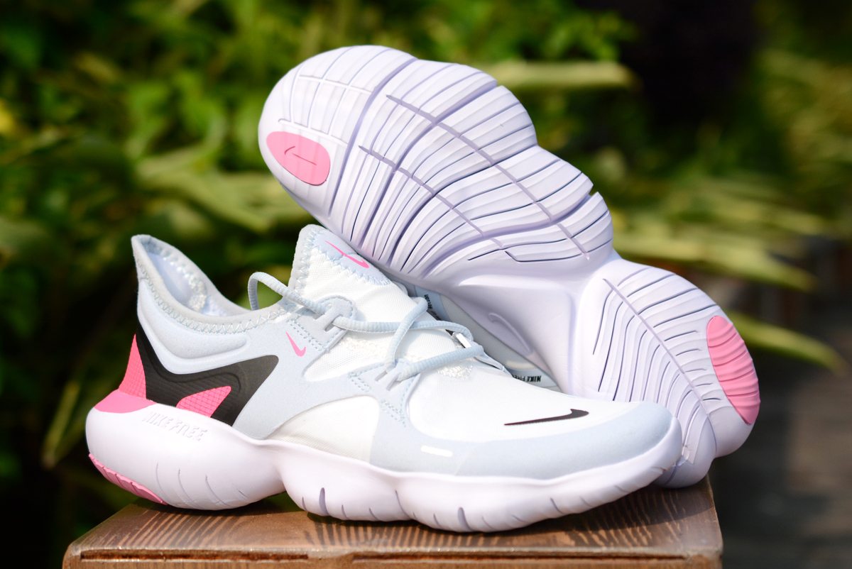 Women Nike Free RN 5.0 2019 White Grey Pink Shoes - Click Image to Close